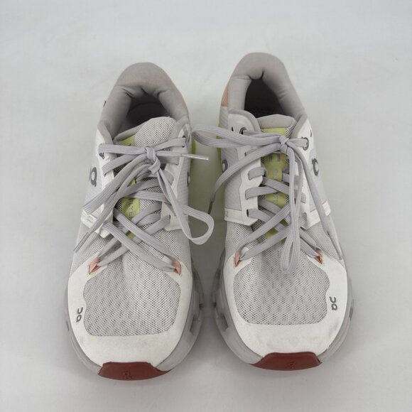 On Womens Size 7.5 Cloudflyer White Yellow Running Athletic Shoes Sneakers Flaw - Picture 2 of 9